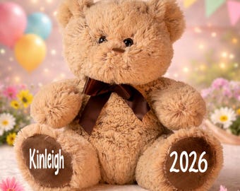 Personalized Teddy Bears-Stuffed Bear-My first teddy bear-Birthday Gift-Baby Shower-Baby Gift-Custom Newborn Gift-Newborn Gift