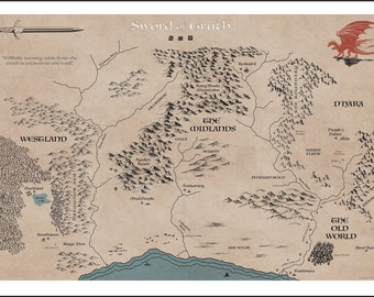 Sword Of Truth Map Sword Of Truth | Etsy