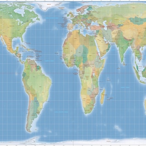 Carte Gall-Peters du monde politique
