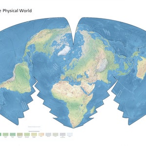 Map of the Physical World on unusual projection