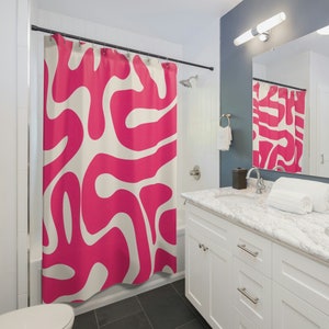Shower Curtains, Housewarming Gift, Bathroom, Bathroom Decor, Cute Gift Idea, Pink Bathrrom, Kids Bathroom, Teenager Bathroom