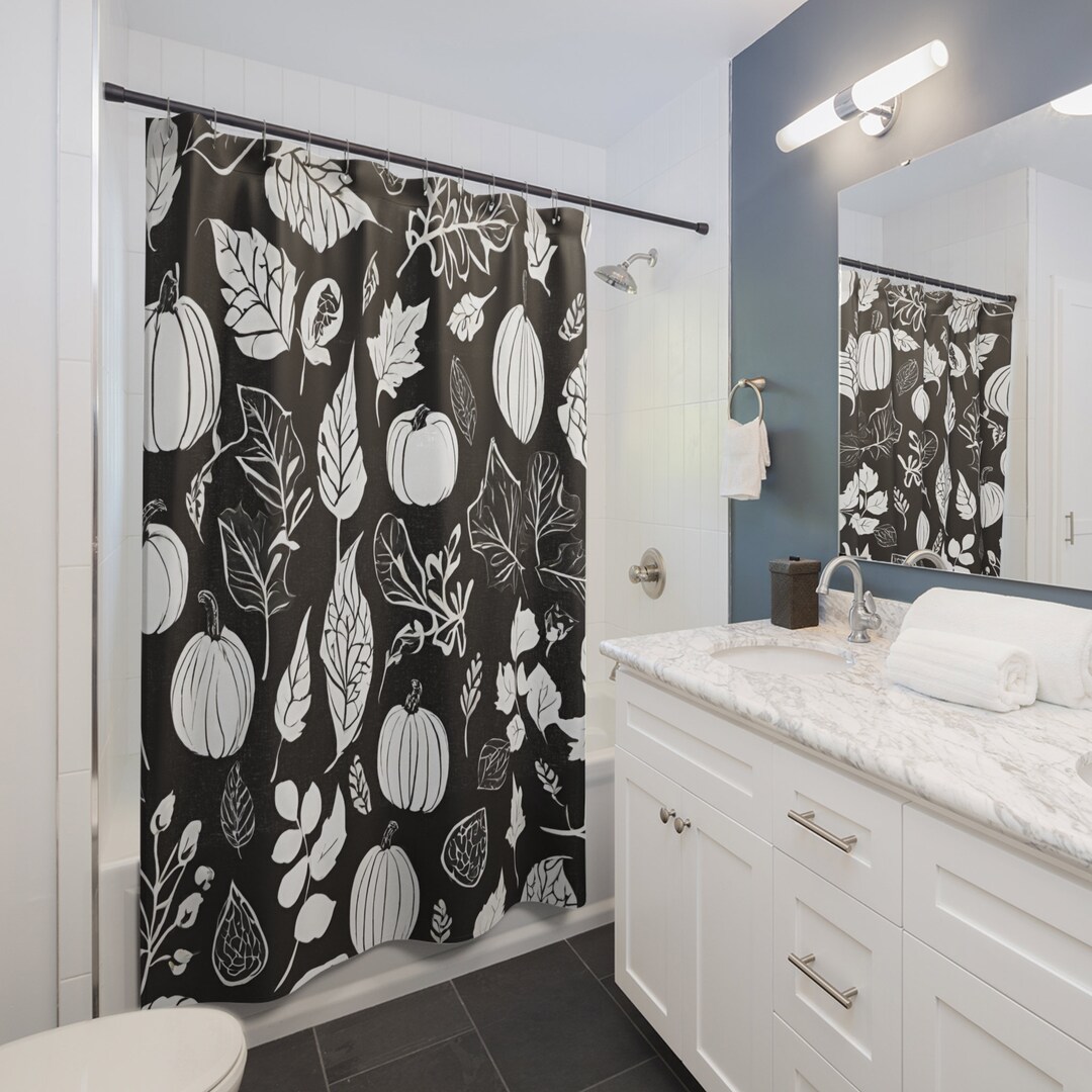 Shower Curtains for Fall Thanksgiving Shower Curtain Fall Etsy