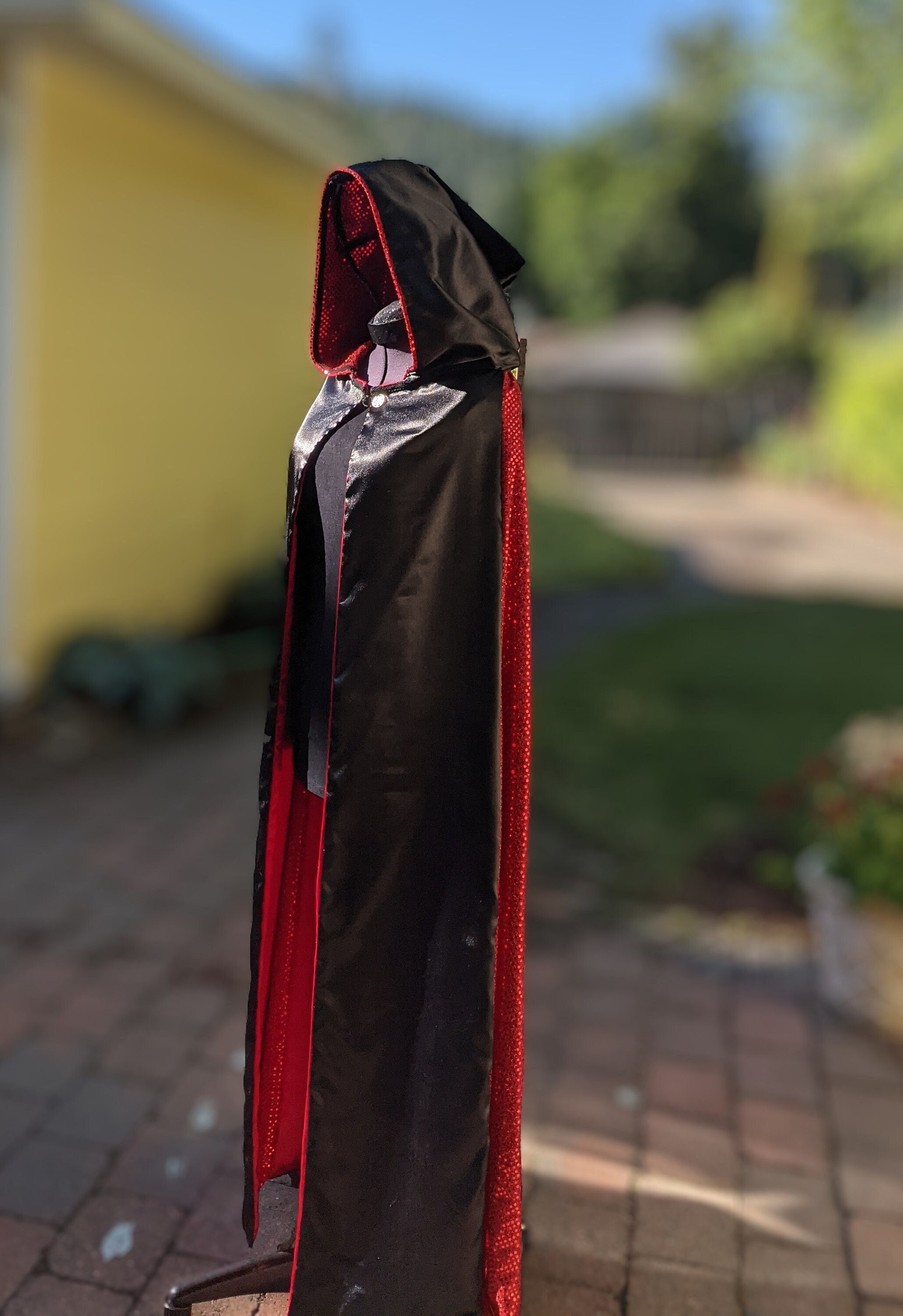 Red or Black/red Satin, Reversible, Full Length Hooded Cloak. Red and Black Satin With Red Sequined Fabric. Frog Clasp. Witch/vampire, - Etsy Red or Black/red Satin, Reversible, Full Length Hooded Cloak. Red and Black Satin With Red Sequined Fabric. Frog Clasp. Witch/vampire, - Etsy