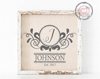 Family Name Svg, Custom Name Svg, Established Svg, Home Sign Svg, Family Sign Svg