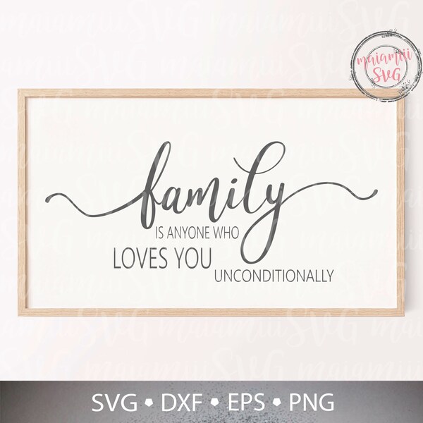 Family Sign Svg, This Is Us Svg, Family Is Anyone Who Loves You Unconditionally
