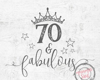 Download 70th birthday svg | Etsy