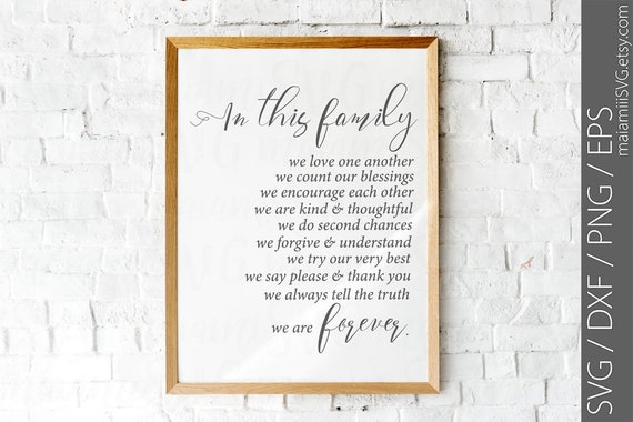 In This Family Svg We Love One Another We Count Our Etsy
