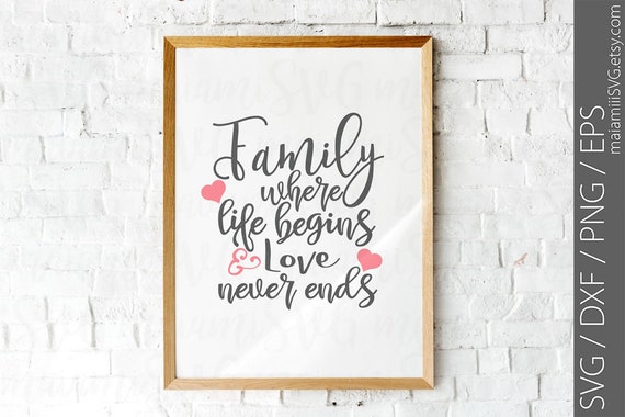Download Free Family Decor Family Sign Home Svg Family Quote Home Decor Etsy SVG Cut Files