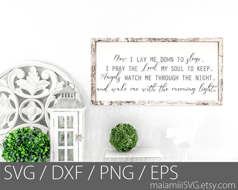 Download Nursery Svg Baby Svg Cricut Nursery Wall Art Now I Lay Me Down To Sleep Svg Files Silhouette Cut File Baby Room Decor Clip Art Art Collectibles