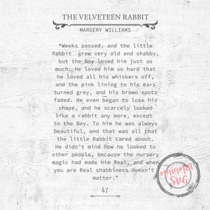 The Velveteen Rabbit Svg Files for Cricut and Silhouette - Etsy