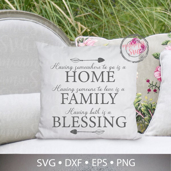 Home Family Blessing Svg, Home Sweet Home Svg, Home Sign Svg, Family Sign Svg, New Home Svg