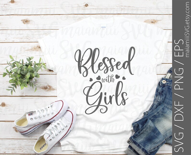 Blessed With Girls svg Blessed Mom svg Mom Of Girls svg Mama svg Girl Mom svg Mom Life svg Mom Svg Files For Cricut And Silhouette