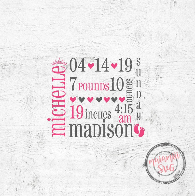 Download Baby Svg Birth Stats Svg Welcome Baby Svg Baby Birth Announcement Png Birth Announcement Template Svg Dxf Clip Art Art Collectibles Trustalchemy Com