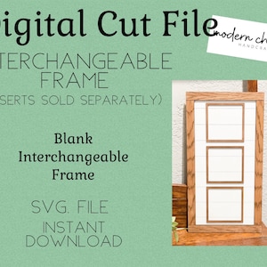 Interchangeable Frame, Shiplap, Glowforge Laser, Mini Sign SVG, Tiered Tray SVG, Laser Cut File