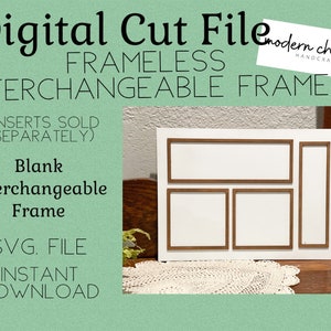 Interchangeable Frame, Frameless, Glowforge Laser, Mini Sign SVG, Tiered Tray SVG, Laser Cut File