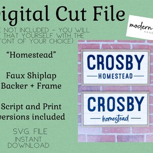 Customizable Homestead Sign, Glowforge Laser, Sign SVG, Tiered Tray SVG, Laser Cut File
