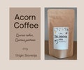 Acorn Coffee, Eichelkaffee, Ersatzkaffee (Quercus robur and Quercus patraea). 200g. 100% organic. Roasted Acorns. Coffee substitute.