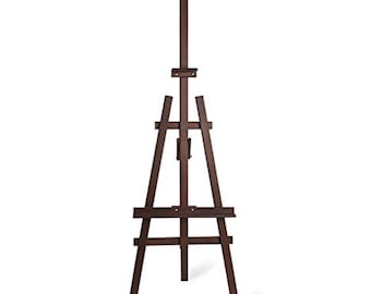 Wooden Easel for sketching and painting or use as a display easel (wedding plans etc) blackboard holder S1 brown