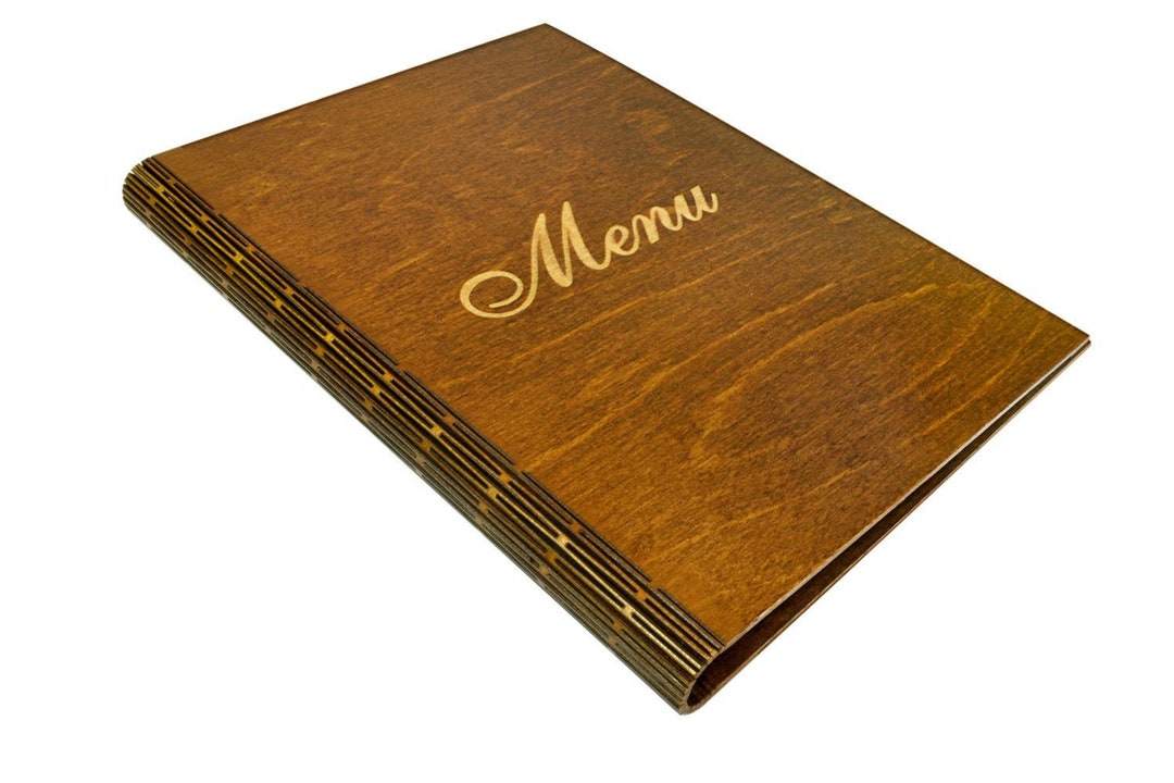 Wooden Menu Holder A4 Restaurant Pub Hotel Display - Harmonica Brown - Etsy