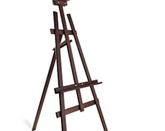 Cavalletto in legno per disegnare e dipingere o da utilizzare come cavalletto da esposizione (piani di matrimonio, ecc.) Portalavagna - marrone