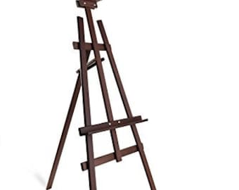 Wooden Easel for sketching and painting or use as a display easel (wedding plans etc) blackboard holder - brown