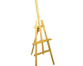 Wooden Easel for sketching and painting or use as a display easel (wedding plans etc) blackboard holder S1 gold