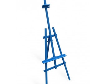 Wooden Easel  for sketching and painting or use as a display easel (wedding plans etc) blackboard holder, S1 Blue