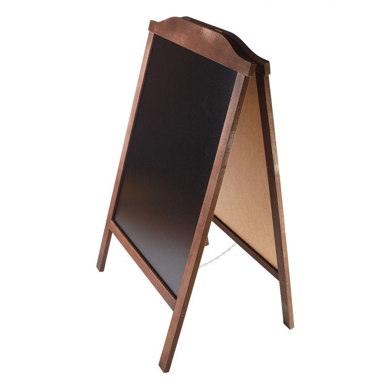 Wooden A-board Engraving, Sandwich board, Pavement sign, Menu board, Advertising board With factory laminated blackboard panels RO