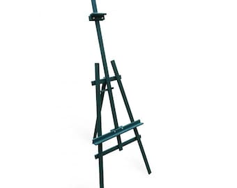 Wooden Easel  for sketching and painting or use as a display easel (wedding plans etc) blackboard holder, S1 green
