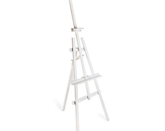 Wooden Easel for sketching and painting or use as a display easel (wedding plans etc) blackboard holder S1 - White