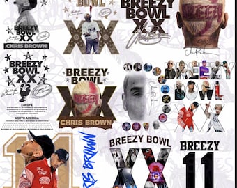 Chris Brown Breezy Bowl 2025 PNG Bundle: Tour Merch, DIY Crafts (Digital Download)