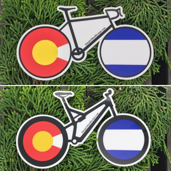 Colorado State Flag Bike Sticker | Waterproof Die Cut Decal