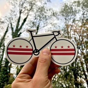 Washington DC Road Bike Sticker | District of Columbia Weatherproof Die Cut Decal