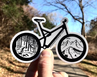 Mountain Bike Sticker | Weatherproof Die Cut Decal | MTB