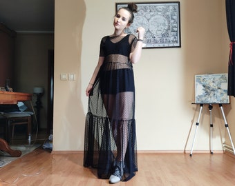 black sheer maxi