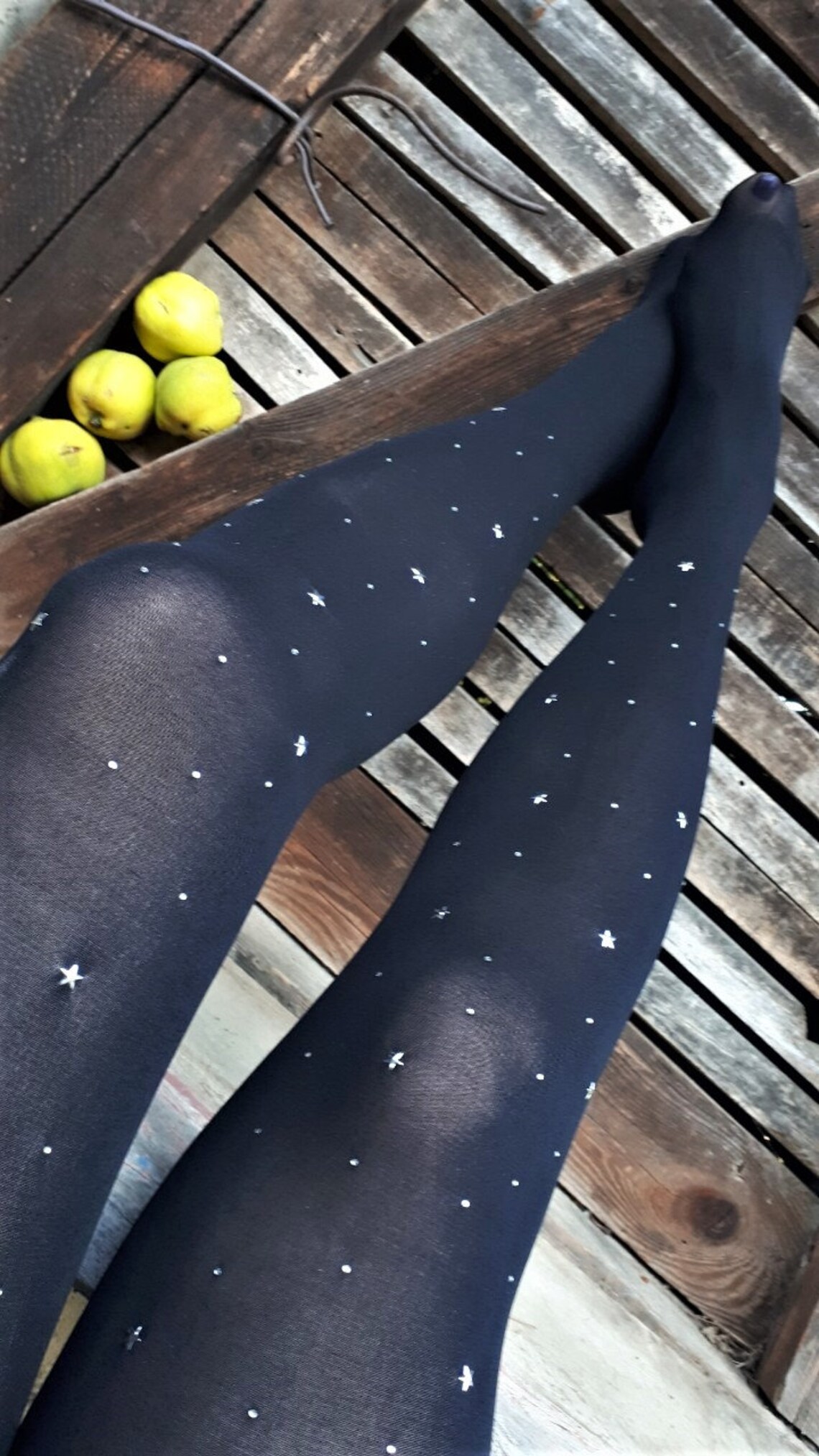 Tights For Women Embellished. Rhinestone Stars Black Sexy Etsy