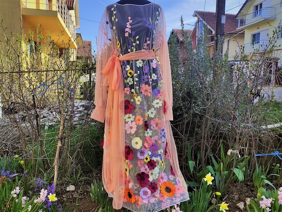 mesh fairy dress Fairy Garden Mesh Dress ~ HANDMADE Medium main image 1