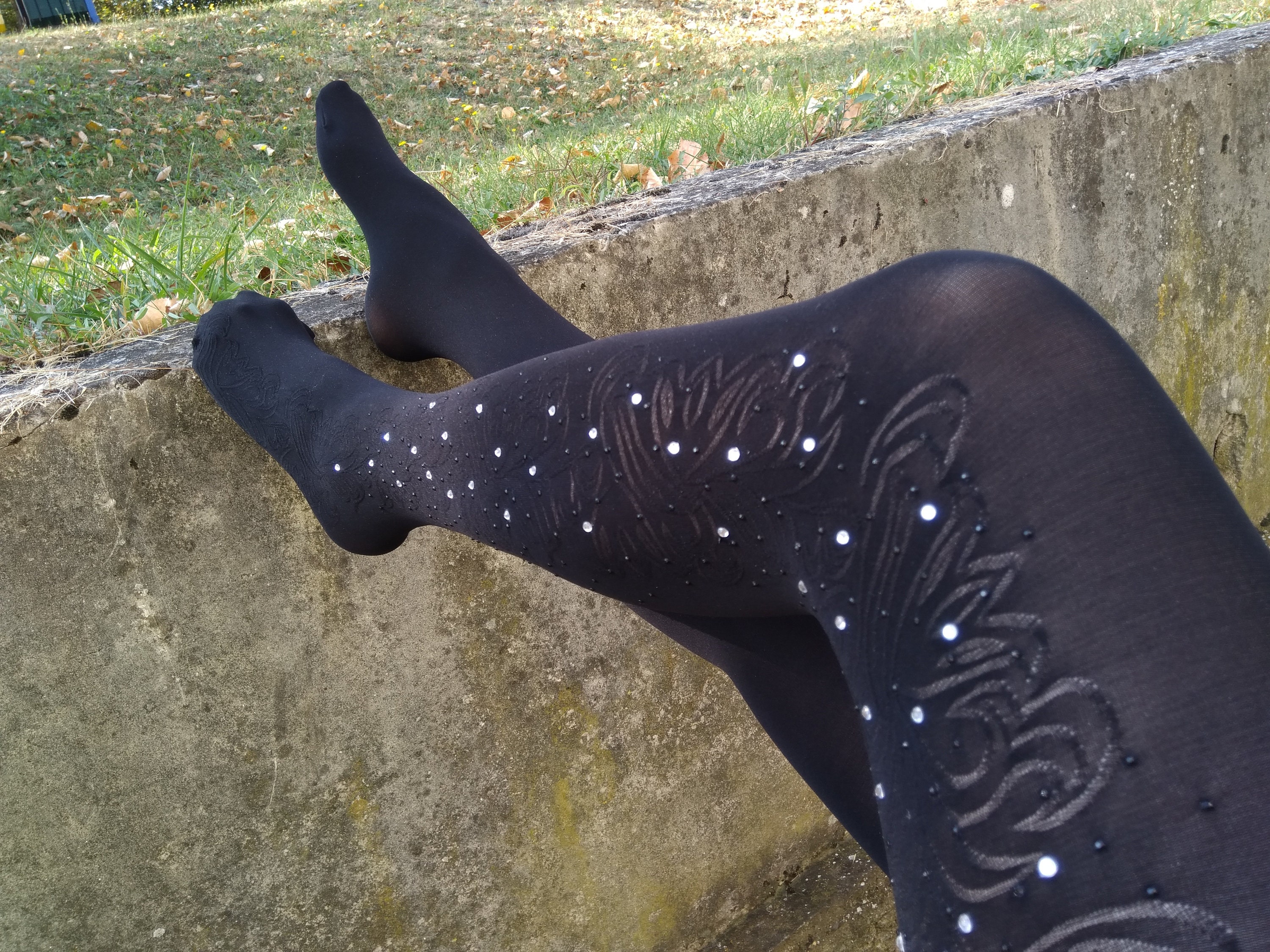 Sparkle Tights for Women. Opaque Embellished Spandex Black Design  Rhinestones Gym Tights. Gift for Her. 