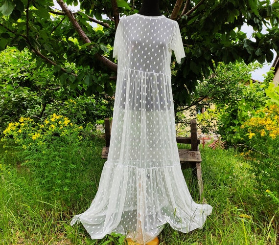 Dot tulle dress sales