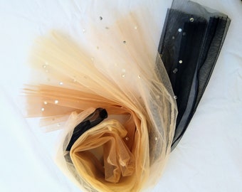 Sparkle Rhinestone Tulle Socks: Sheer Novelty Socks