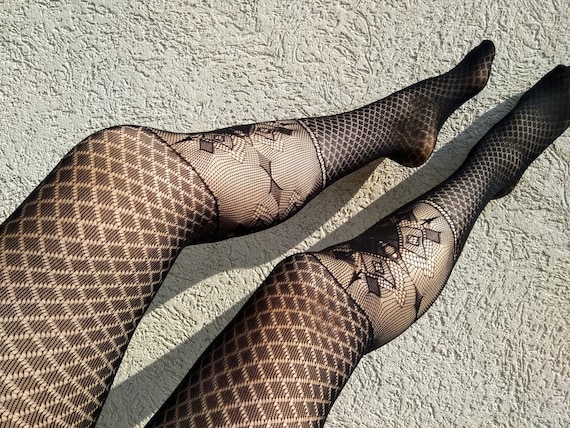 Red Medias Maya Para Mujeres 🥰Medias De Malla Negra Con Estilo