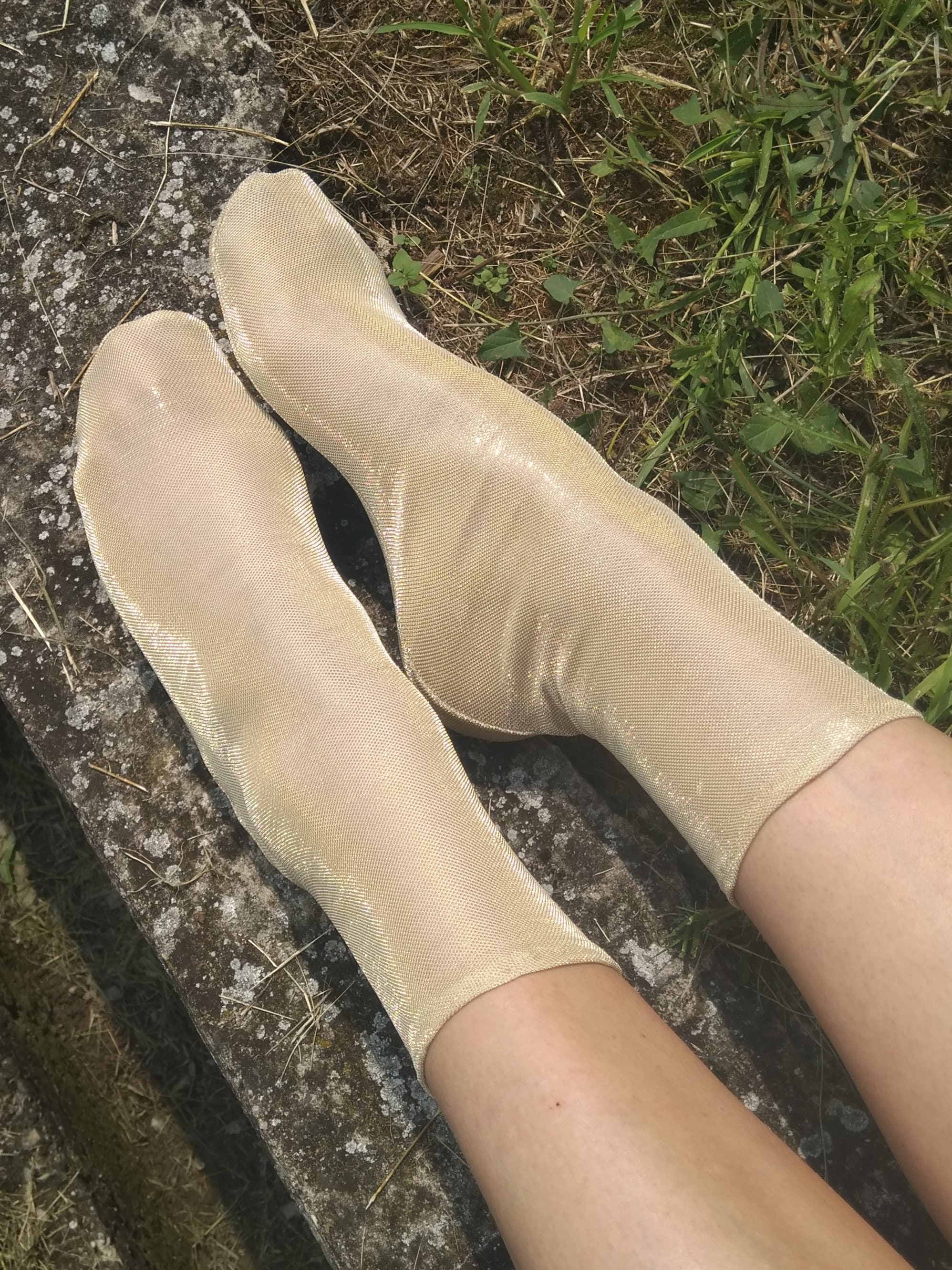 Glitter Socks. Cute Gold Novelty Cool Socks. Goodmother Gift. Etsy