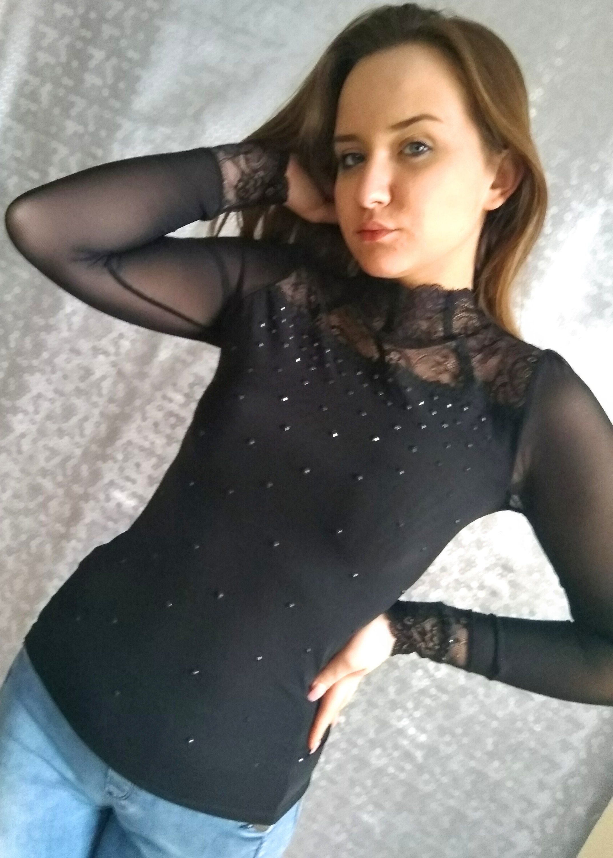 Sexy Women's Black Mesh Bodysuit Blouse. Fine Lace Etsy