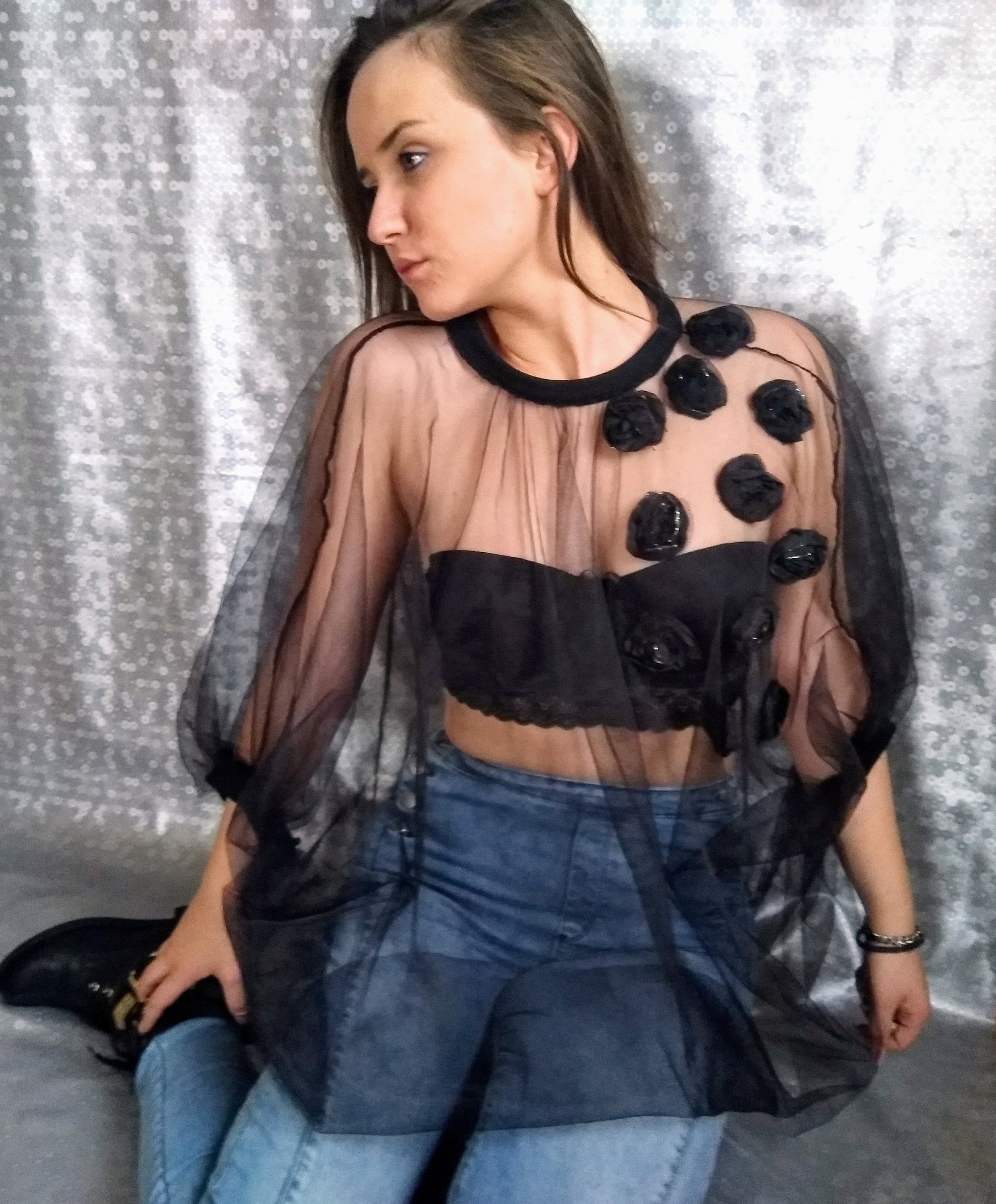 Tulle Blouse - Etsy Tulle Blouse - Etsy