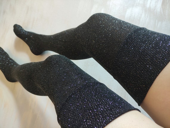 Glitter thigh highs hotsell