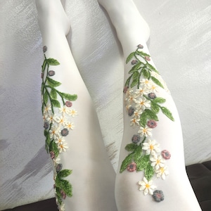 Collant per donna, collant da sposa, collant da ballo, collant carini, collant alla moda, collant opachi ricamati, collant decorati. Regalo di Natale