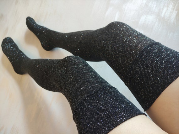 Chaussettes pour Femme en Coton Bio à paillettes en lurex ou unies