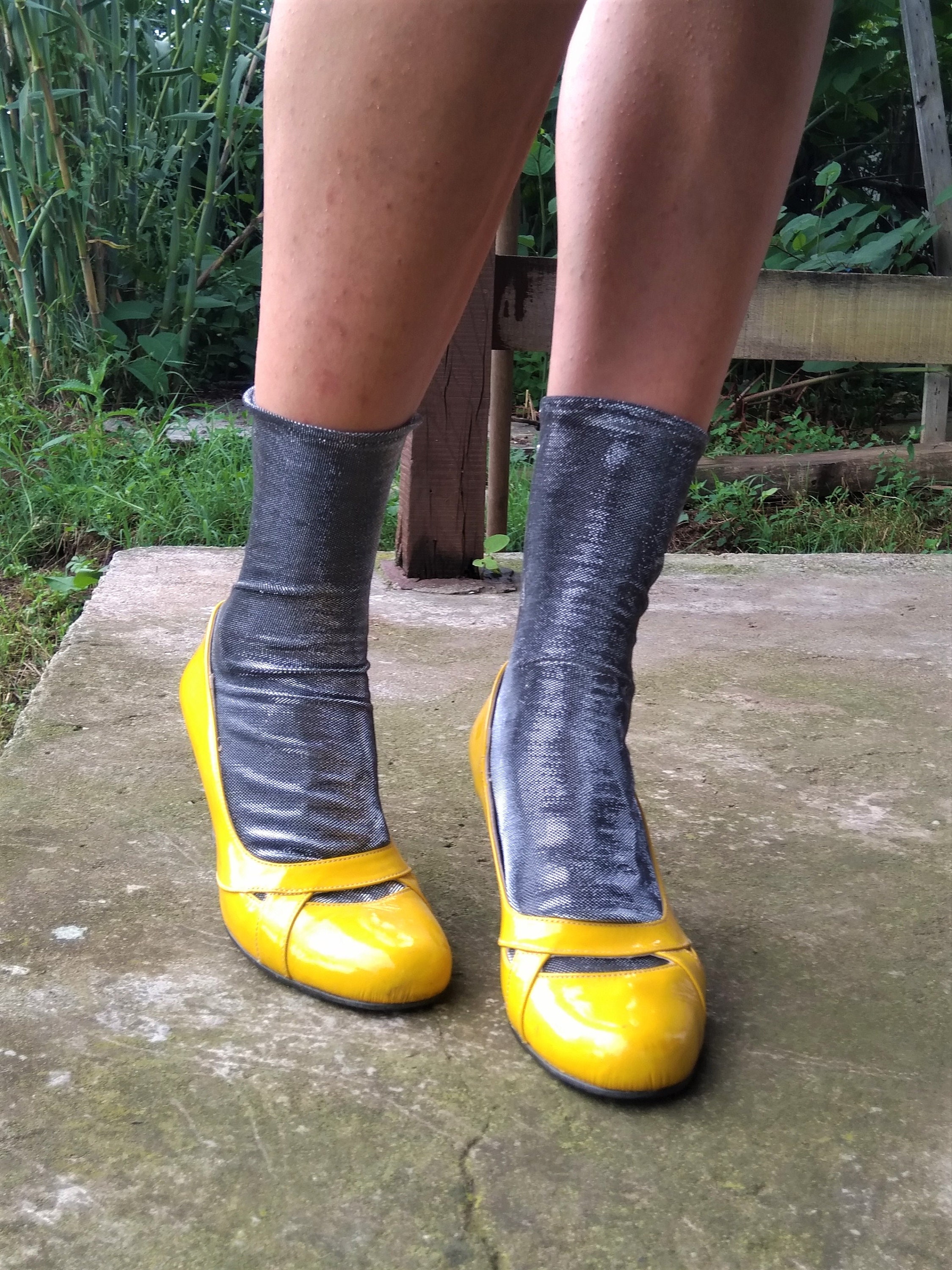 Glitter Tights. Cute Novelty Silver 