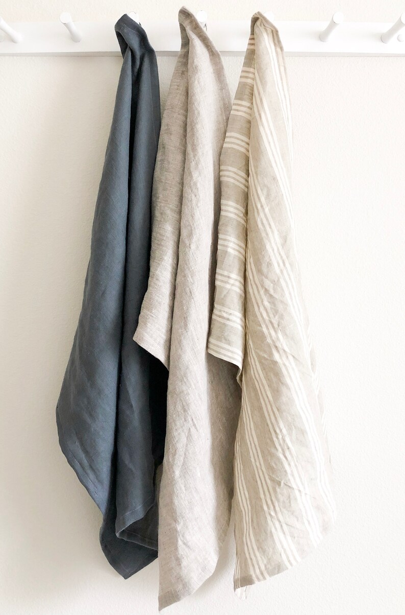 Linen Kitchen Towels. Set of 3 Towels. Dish Tea Bath Hand Etsy
