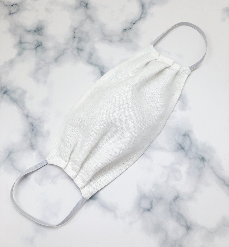 Linen Face Mask Two Layer Washable Mask Reusable Linen Mask Etsy